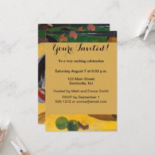 Gauguin French Polynesia Tahiti Women Painting Invitation