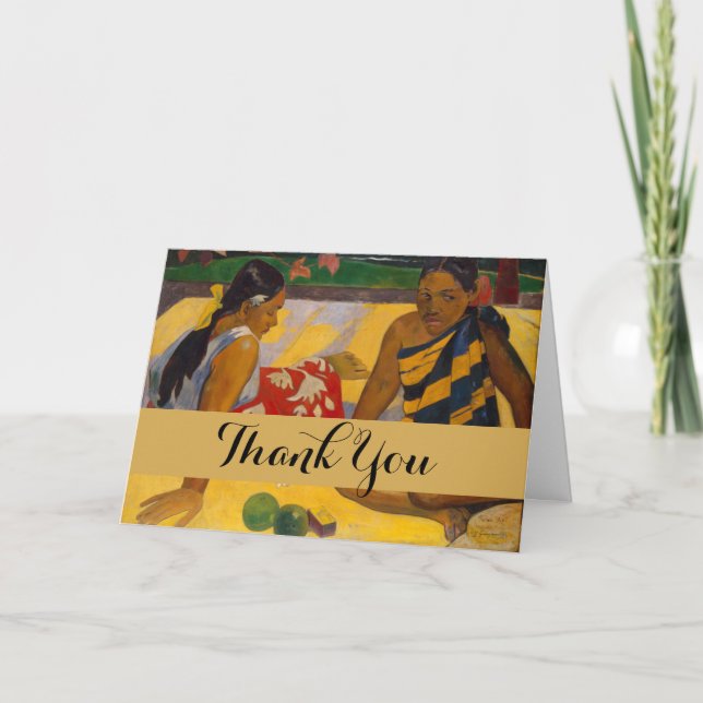Gauguin French Polynesia Tahiti Women Painting Thank You Card (Front)