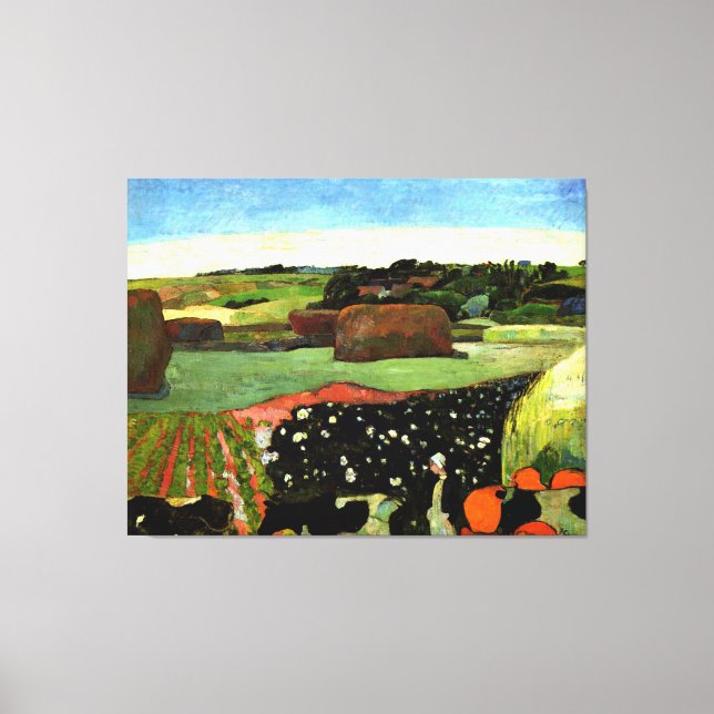Gauguin - Haystacks in Brittany, Canvas Print (Front)