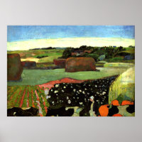 Gauguin - Haystacks in Brittany, Paul Gauguin art