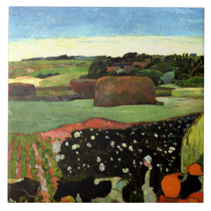 Gauguin - Haystacks in Brittany, Tile