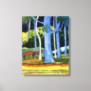Gauguin - Landscape with Blue Tree Trunks Canvas Print