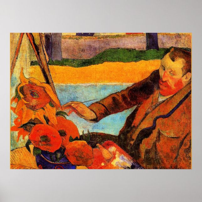 Gauguin painting, Van Gogh Painting Sunflowers, Poster (Front)