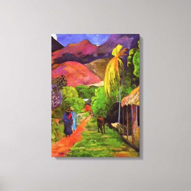 Gauguin Road in Tahiti Canvas Wrap Print (Front)