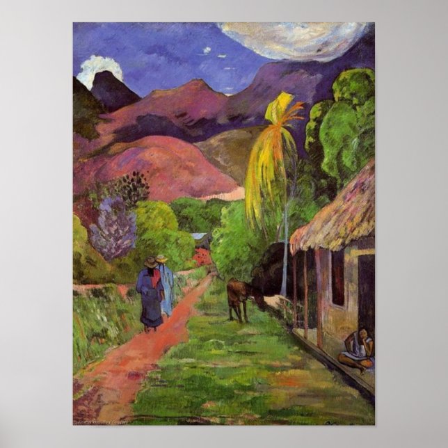 Gauguin - Road in Tahiti Poster (Front)