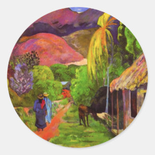 Gauguin Road in Tahiti Stickers