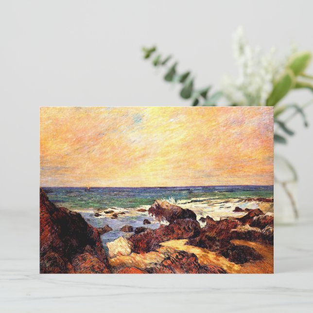 Gauguin - Rocks and Sea, fine art, (Standing Front)