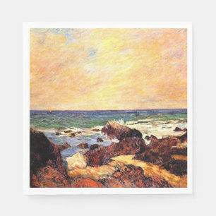 Gauguin - Rocks and Sea, fine art, Napkin