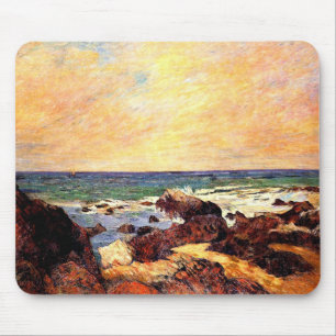 Gauguin - Rocks and Sea, Mouse Pad