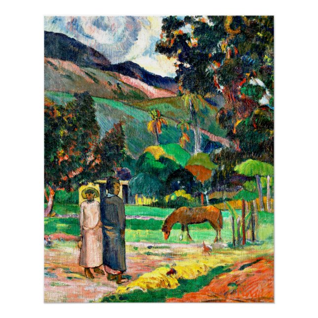 Gauguin - Tahitian Landscape, 1892 Poster (Front)