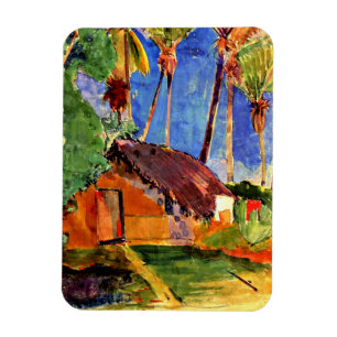 Gauguin - Thatched Hut under the Palms Magnet