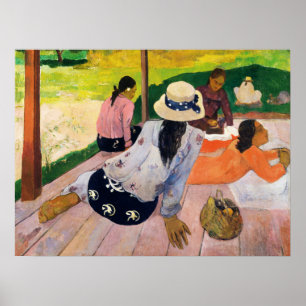 Gauguin The Siesta Vintage Tahitian Art Poster