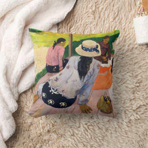 Gauguin The Siesta Vintage Tahitian Art Poster Cushion
