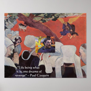 Gauguin Unique After The Sermon Poster With Quote