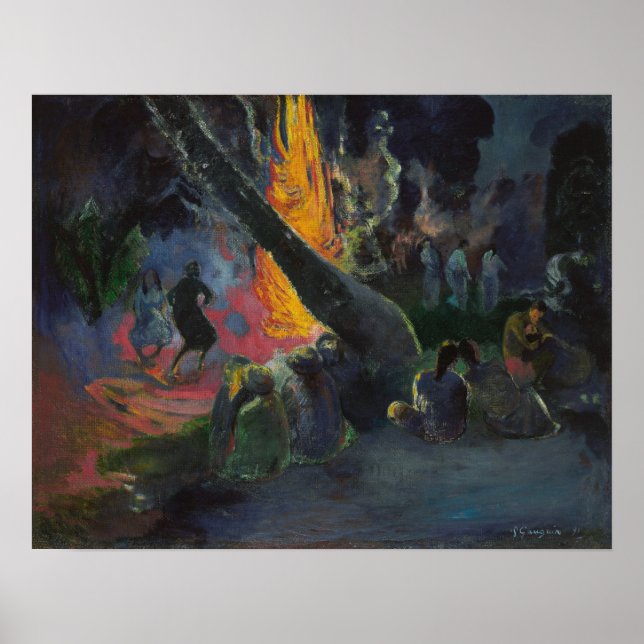 Gauguin - Upa Upa (The Fire Dance) 1891 Poster (Front)