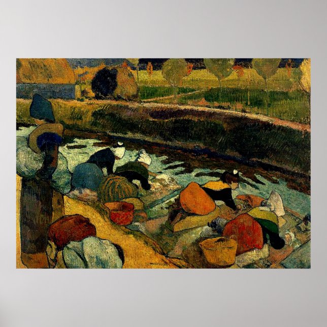 Gauguin - Washerwomen at Roubine du Roi Poster (Front)
