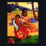 Gauguin When Are You Getting Married Poster<br><div class="desc">Paul Gauguin When Are You Getting Married poster. One of Gauguin’s most popular paintings of Tahitian life, Nafea Faa Ipoipo or When Are You Getting Married? captures two young women lounging in the tropical sun. One wears a bright red skirt and white shawl, while the other wears a prim pink...</div>