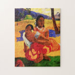 Gauguin When Are You Getting Married Puzzle<br><div class="desc">Paul Gauguin When Are You Getting Married puzzle. One of Gauguin’s most popular paintings of Tahitian life, Nafea Faa Ipoipo or When Are You Getting Married? captures two young women lounging in the tropical sun. One wears a bright red skirt and white shawl, while the other wears a prim pink...</div>