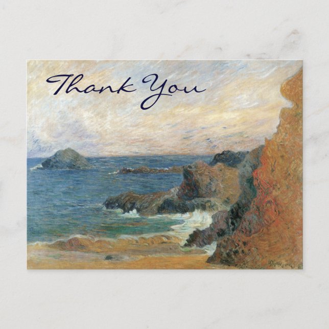 Gauguin's Rocky Coast Postcard (Front)