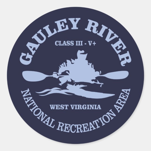 Gauley River Classic Round Sticker (Front)
