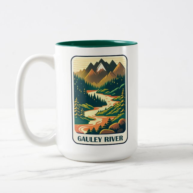 Gauley River West Virginia Colours Two-Tone Coffee Mug (Left)