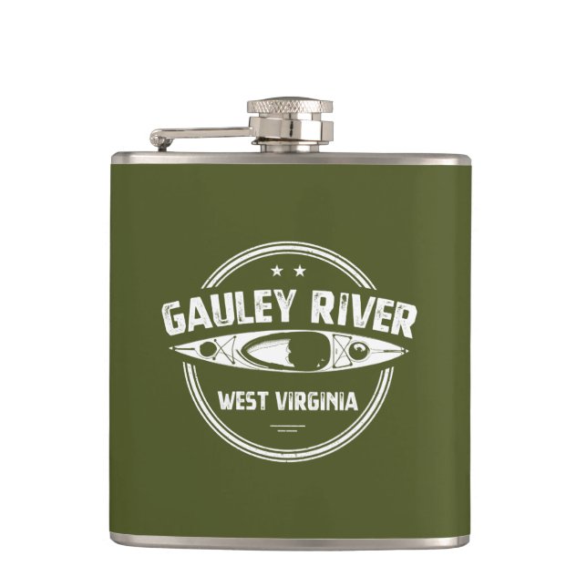 Gauley River, West Virginia Hip Flask (Front)