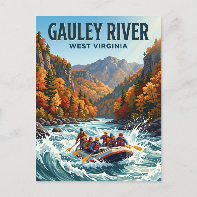 Gauley River West Virginia Postcard (Front)