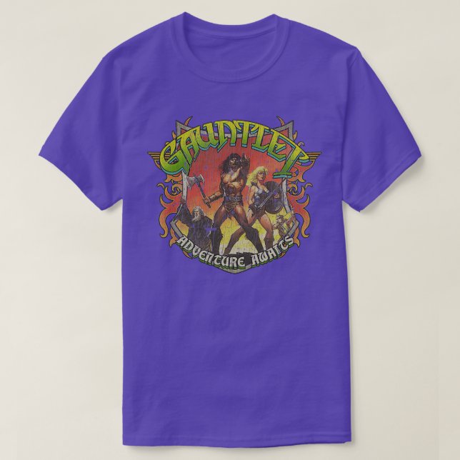 Gauntlet Adventure Awaits 1985 T-Shirt (Design Front)
