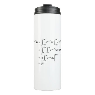 gaussian integral, math and science thermal tumbler