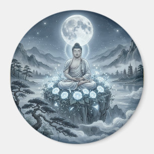Gautam Buddh Meditation Art Magnet - Peaceful Dham