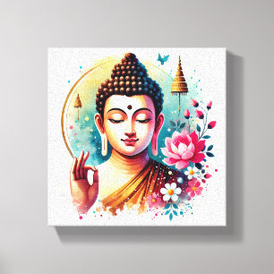 Gautam Buddha art work Canvas Print