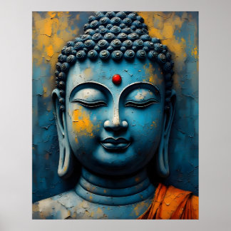 Gautama Buddha Painting - Modern Impasto Art Poster