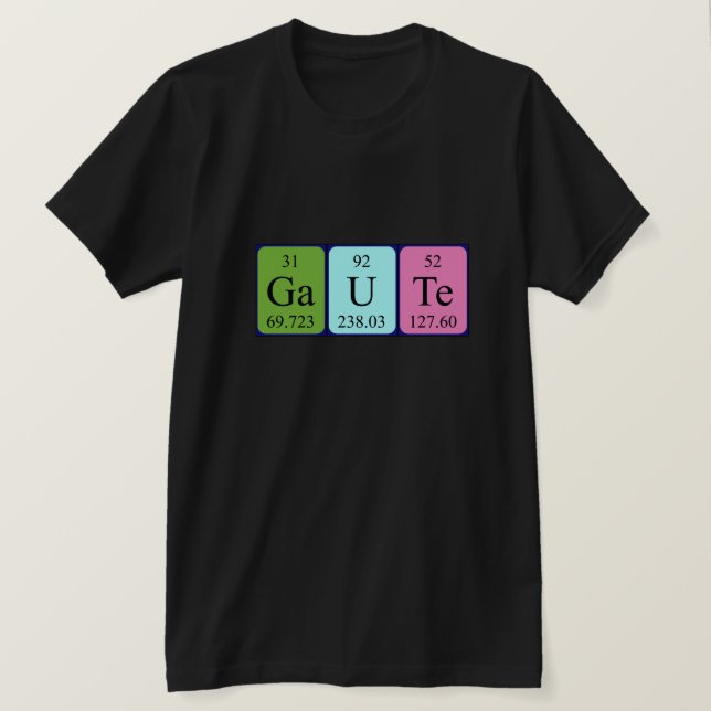 Gaute periodic table name shirt (Design Front)