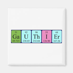 Gauthier periodic table name magnet