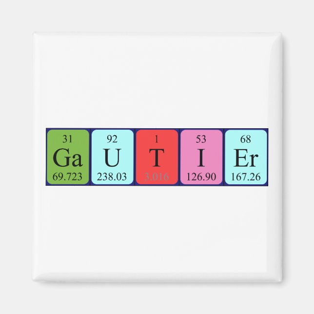 Gautier periodic table name magnet (Front)