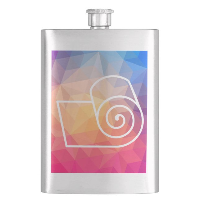 Gauze Cloths Pictogram Hip Flask (Front)