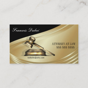 Gavel Lawyer Attorney Law Firm Business Card
