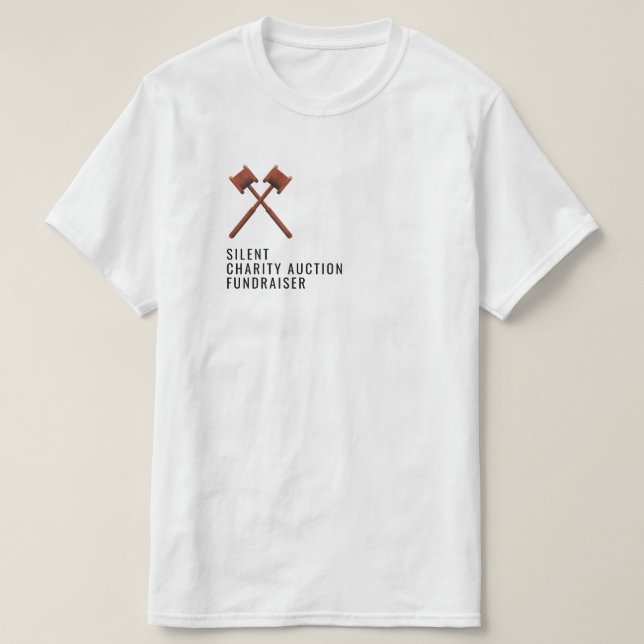 Gavels Logo, Silent Charity Auction Event T-Shirt (Design Front)