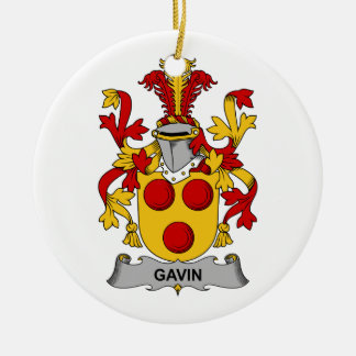 Gavin Family Crest Ceramic Tree Decoration
