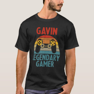 GAVIN Gift Name Personalised Funny Gaming Geek Bir T-Shirt