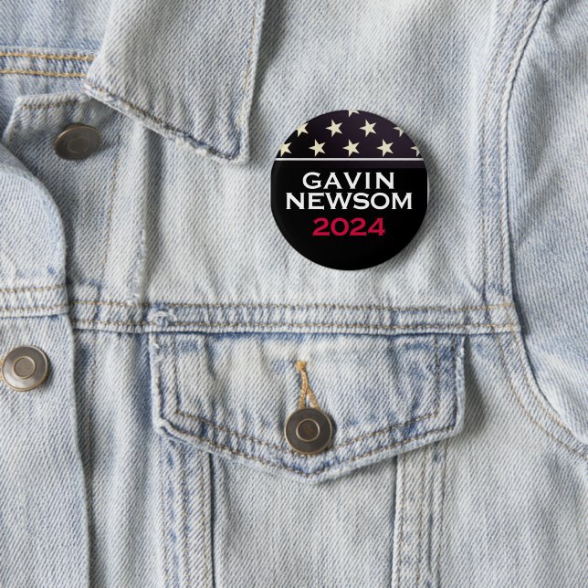 GAVIN NEWSOM 2024 CAMPAIGN BUTTON (In Situ)