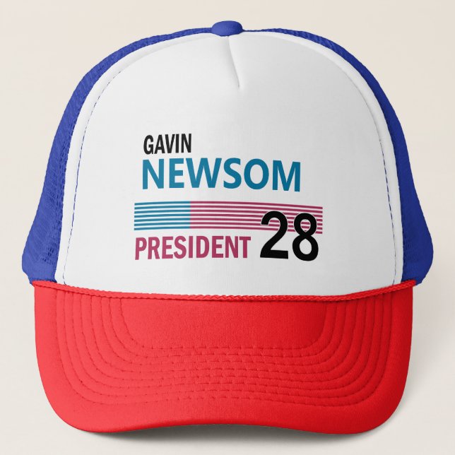 Gavin Newsom 2028 Trucker Hat (Front)