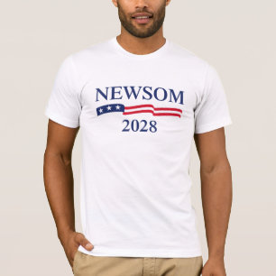 Gavin Newsom 2028 US Flag Election Campaign T-Shirt