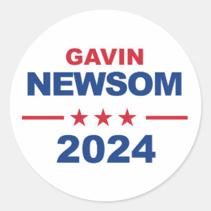 Gavin Newsom Classic Round Sticker