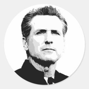 Gavin Newsom Classic Round Sticker