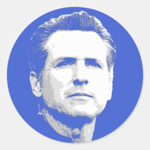 Gavin Newsom Classic Round Sticker