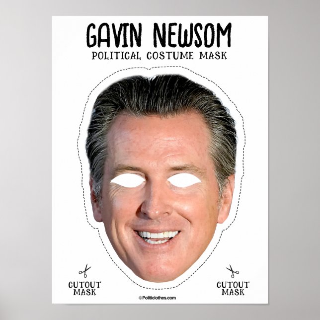 Gavin Newsom Costume Mask Poster (Front)