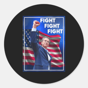 Gavin Newsom Fight Fight Fight, Funny Sarcastic Ga Classic Round Sticker