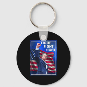 Gavin Newsom Fight Fight Fight, Funny Sarcastic Ga Key Ring