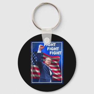 Gavin Newsom Trolling Trump Meme War Fight Fight F Key Ring